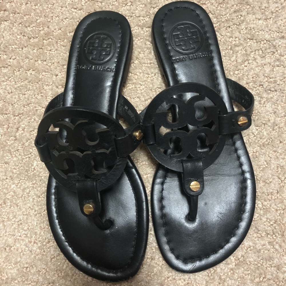 Black Tory Burch Miller sandals